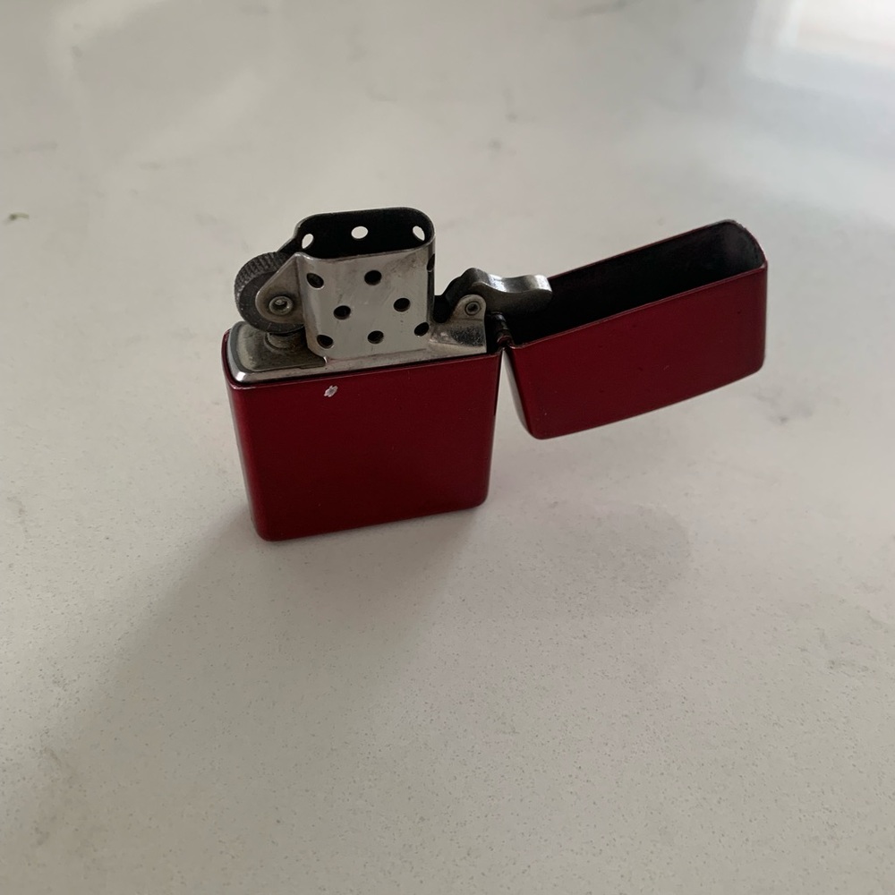 Vintage burgundy Zippo lighter
